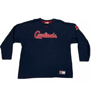 Vintage Nike St. Louis Cardinals Long Sleeve 2XL XXL with Sewn Logo